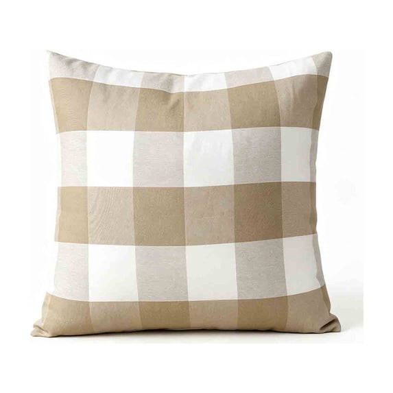 Throw Pillow Covers, Decorative Striped Pillow Covers for Sofa, Checkered Boho Farmhouse Cushion Covers for Living Room Couch
