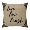 thumbnail image 1 of Throw Pillow Covers, Farmhouse Decorative Throw Pillow Covers 20x20 Inch, Retro Rustic Classic Black Flower Pattern Brown Square Linen Pillow Cases for Couch/Living Room/Sofa, 1 of 9