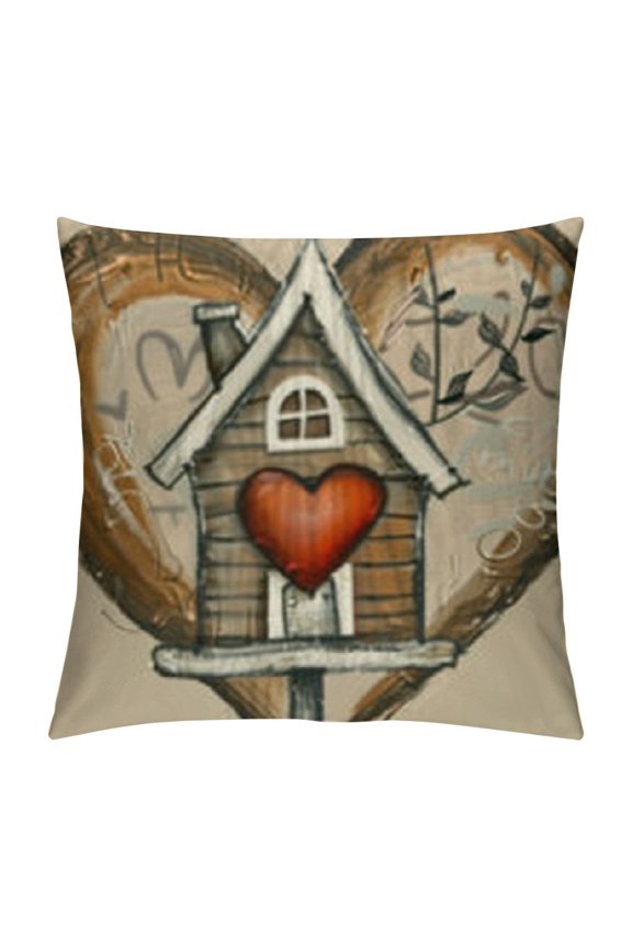 Throw Pillow Covers Farmhouse Pillow Covers Brown Home Sweet Home Cushion Cases for Sofa Couch Living Room Outdoor Home Decor