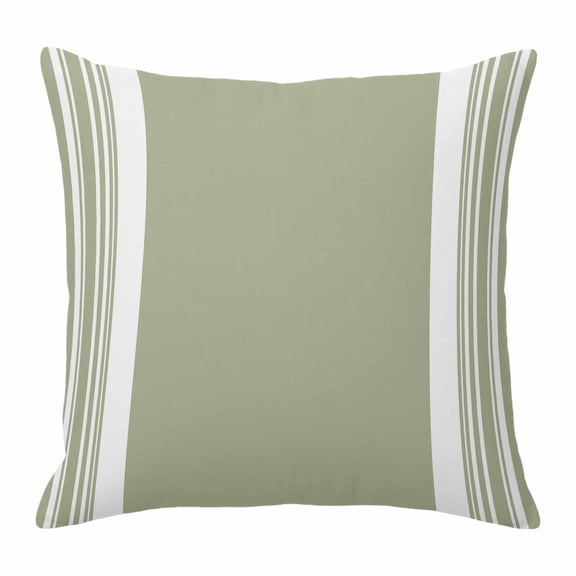 Throw Pillow Covers, Farmhouse Sage Green Decorative Throw Pillow Covers 20x20 Inch, Aesthetic Modern Line Striped Square Linen Pillow Cases for Couch/Living Room/Sofa