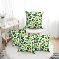 thumbnail image 1 of Throw Pillow Covers, Green Avocado (2) Soft Square Pillow Cases with Invisible Zipper for Couch Bed Sofa, Farmhouse Fall Home Decor 16"x16", 1 of 7