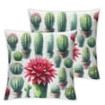 thumbnail image 1 of Throw Pillow Covers Green Plant Watercolor Red Pink Stone Square Pillowcases for Home Decor Sofa Car Bedroom Pillow, 1 of 7