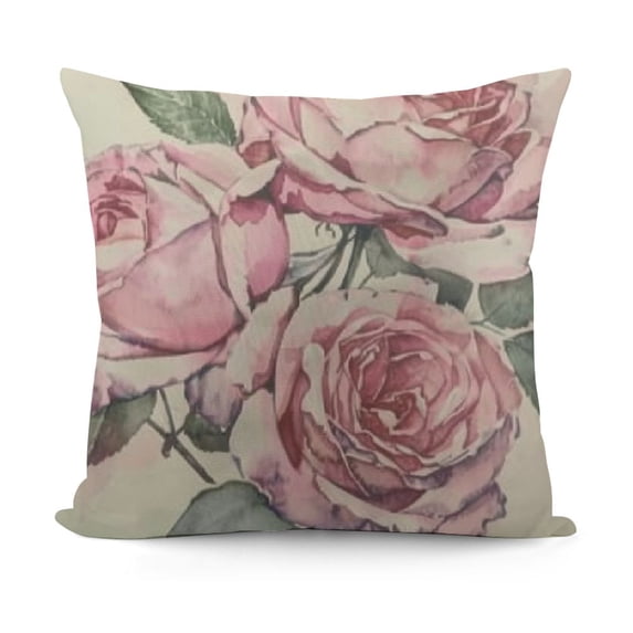 Throw Pillow Covers Home Decor Pink Flower Rose Pillow Cases Decorative Outdoor Cushion Couch Sofa Pillowcases