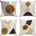 thumbnail image 1 of Throw Pillow Covers Home Decor Set of 4 Pillow Cases Decorative 20 x 20 Inches Outdoor Cushion Couch Sofa Pillowcases, Arts Earth Natural Boho Contemporary, 1 of 6