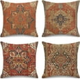 thumbnail image 1 of Throw Pillow Covers Home Decor Set of 4 Pillow Cases Decorative 18 x 18 Inches Cushion Couch Sofa Pillowcases Turkey Vakiflar Kilim Ancient Antique, 1 of 6