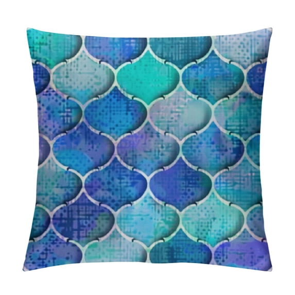 Throw Pillow Covers Pillow Covers Inch Set of Watercolor Rainbow Scales Throw Pillows Decorative Pillow Cases Cushion Covers for Bedroom Livingroom Sofa