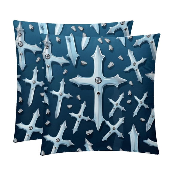 Throw Pillow Covers Inserts Set of 2, Bed Pillow with Unique Patterns,for Home and Office Decor, Available in 16x16, 18x18, and 20x20 Inches