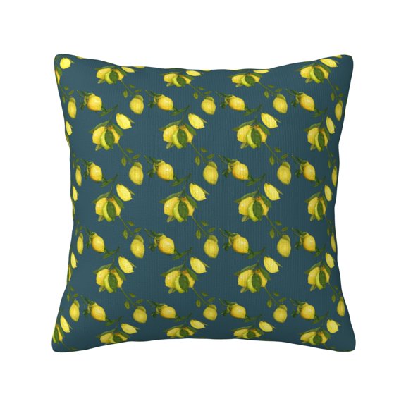 Throw Pillow Covers Lemon Square Pillowcase for Home Decor Sofa Car Bedroom Pillow Case,18x18 inch