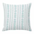 thumbnail image 1 of Throw Pillow Covers, Mint Green Striped Decorative Throw Pillow Covers 18x18 Inch, Spring Flowers Plants Lines Pattern Square Linen Pillow Cases for Couch/Living Room/Sofa, 1 of 9
