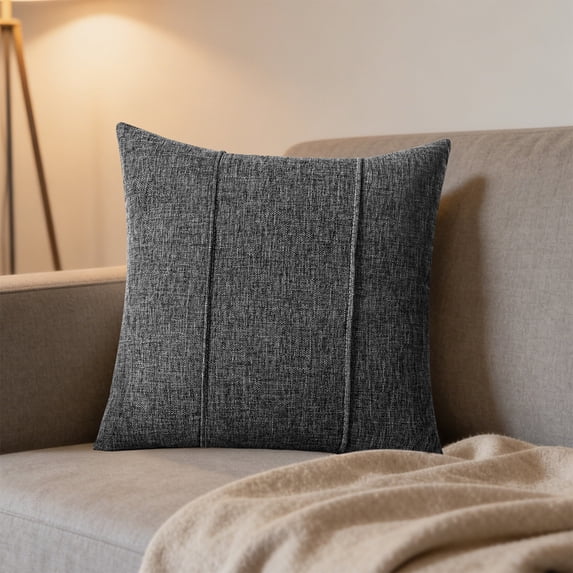 Throw Pillow Covers,Modern Sofa Cushion Cover,Luxury Bedroom Decor,for Couches,Reading Chairs,Home Accent,17.7x17.7 Inch,Dark Gray