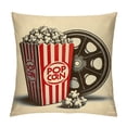 thumbnail image 1 of Throw Pillow Covers Movie Theater Theme Cushion Cases Home Decorative Pillow Covers for Home Office Sofa Couch Bed Living Room, 1 of 5