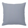 thumbnail image 1 of Throw Pillow Covers, Navy Blue Vertical Striped Decorative Throw Pillow Covers 18x18 Inch, Farmhouse Thin Line Stripes Square Linen Pillow Cases for Couch/Living Room/Sofa, 1 of 9