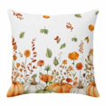 thumbnail image 1 of Throw Pillow Covers, Orange Green Fall 26x26 Pillow Covers for Couch/Sofa/Bed, Thanksgiving Pumpkins Maple Leaf Decorative Square Linen Cushion Pillowcase for Home Decor, 1 of 9