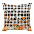 thumbnail image 1 of Throw Pillow Covers, Orange Green Fall Decorative Throw Pillow Covers 20x20 Inch, Pumpkins Maple Leaf Thanksgiving Plaid Square Linen Pillow Cases for Couch/Living Room/Sofa, 1 of 9