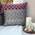 thumbnail image 1 of Throw Pillow Covers, Pillow Covers For Couch, Decorative Pillow Covers 20x20 inch (50x50 cm) Grey, Silk Throw Pillow Covers, Handmade Pillow Covers, Modern, Ombre - Cranberry Space, 1 of 12