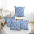 thumbnail image 1 of Throw Pillow Covers, PinkInflatable bird circle Soft Square Pillow Cases with Invisible Zipper for Couch Bed Sofa, Farmhouse Fall Home Decor 20"x20", 1 of 7