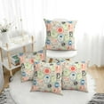 thumbnail image 1 of Throw Pillow Covers, Postmark Pattern Christmas Soft Square Pillow Cases with Invisible Zipper for Couch Bed Sofa, Farmhouse Fall Home Decor 20"x20", 1 of 7