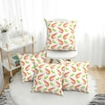 thumbnail image 1 of Throw Pillow Covers, Red Shrimp Lime Print Soft Square Pillow Cases with Invisible Zipper for Couch Bed Sofa, Farmhouse Fall Home Decor 18"x18", 1 of 7