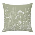 thumbnail image 1 of Throw Pillow Covers, Sage Green Spring Floral 16x16 Pillow Covers for Couch/Sofa/Bed, Elegant Pastoral Flowers Decorative Square Linen Cushion Pillowcase for Home Decor, 1 of 9