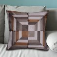 thumbnail image 1 of Throw Pillow Covers - Set of 2 Embroidered Decorative Cushion Case for Home Decor Sofa Couch Chair Bed Patio Living Room Bedroom Car Office - Beige Brown 4, 20x20 Inches, 1 of 14