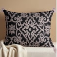 thumbnail image 1 of Throw Pillow Covers - Set of 4 Embroidered Decorative Cushion Case for Home Decor Sofa Couch Chair Bed Patio Living Room Bedroom Car Office Study - Black Beige, 14x20 Inches, 1 of 9