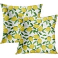 thumbnail image 1 of Throw Pillow Covers Set of 2, Watercolor Lemons Home Decorative Pillowcases Cushion Case Covers for Couch Bed Sofa 20x20 Inch, 1 of 5