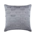 thumbnail image 1 of Throw Pillow Covers, Silver Grey Pillow Cases, Textured Pintucks Throw Pillow Cover, 18x18 inch (45x45 cm) Pillow Cover, Square Silk Pillow Cover Couch,, Modern, Solid - Silver Ocean, 1 of 6