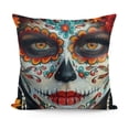 thumbnail image 1 of Throw Pillow Covers Skull Face Woman Square Pillowcase for Home Decor Sofa Car Bedroom Pillow case, 1 of 5