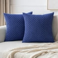 Throw Pillow Covers Soft Corduroy Decorative Set of 2 Boho Striped