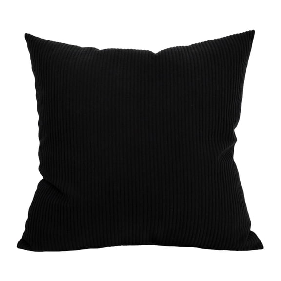 Throw Pillow Covers, Square Pillow Covers, Black Pillow Covers, 22X22 In, 1 Pc, Couch Throw PillowsforLiving Room, Corduroy Fabric, Upholstery, No Insert