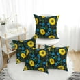 thumbnail image 1 of Throw Pillow Covers, Sunflowers Leaves Soft Square Pillow Cases with Invisible Zipper for Couch Bed Sofa, Farmhouse Fall Home Decor 20"x20", 1 of 7