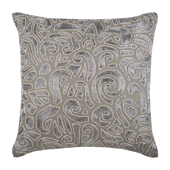 Throw Pillow Covers, Taupe Decorative Pillow Covers For Couch 16x16 inch (40x40 cm), Linen Cushion Cover, Abstract, Modern Zippered Throw Pillow Covers - Taupe Carnival