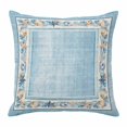 thumbnail image 1 of Throw Pillow Covers, Teal Blue Coastal Decorative Throw Pillow Covers 18x18 Inch, Vintage Summer Beach Coral Shell Starfish Square Linen Pillow Cases for Couch/Living Room/Sofa, 1 of 9