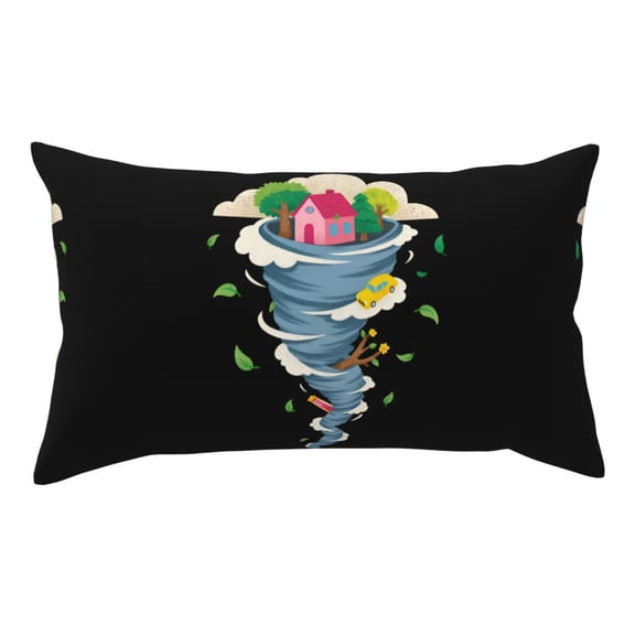 Throw Pillow Covers Terrible Tornado Pillow Cases With Invisible Zipper Pillowcases For Couch Bed Sofa Chair 20x36 Inches