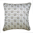 thumbnail image 1 of Throw Pillow Covers, Throw Pillow Cover 18x18 inch (45x45 cm) Brown Silk Embroidery Pillow Cover, Floral Couch Pillow, Brown Pillow Cover 18x18 inch (45x45 cm) - Florastic Lattice, 1 of 3