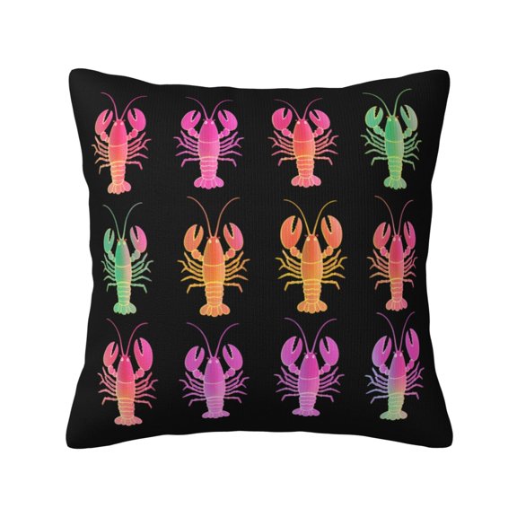 Throw Pillow Covers Tie Dye Crawfish Tropical Home Decor Pillowcase Cushion Cover For Bed Sofa Living Room 18x18inch
