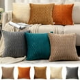 thumbnail image 1 of Throw Pillow Covers Velvet Throw Pillow Covers 18x18 Plush And Stylish Lumbar pillows Decorative Couch Cushion Covers For Living Room Bedroom Spring Home Decor -Solid Color, 1 of 7