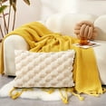 thumbnail image 1 of Throw Pillow Covers, Weaving Snowflake Velvet Solid Color Pillow Office Sofa Lumbar Support Pillow Bedside Support Pillowcase Cushion, 1 of 9