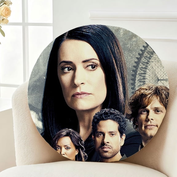 Throw Pillow Criminal Minds Plush Decor Gift Decorative Fluffy Stuffy Round Birthday 13.8in