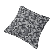 Throw Pillow Cushion Cover,Grey Camouflage Print Decorative Square Pillow Case,18"x18"