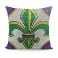 thumbnail image 1 of Throw Pillow Cushion Cover, with Traditional Festival Pattern Vintage, Decorative Square Accent Pillow Case, Purple Yellow, 1 of 5