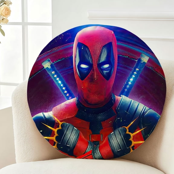 Throw Pillow Dead Plush Vein Pool Plush Decor Gift Decorative Fluffy Stuffy Round Birthday 13.8in