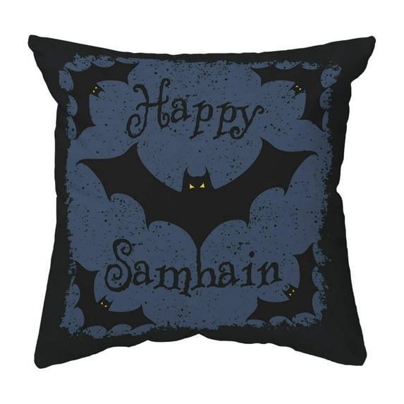 Throw Pillow Happy Samhain Bats