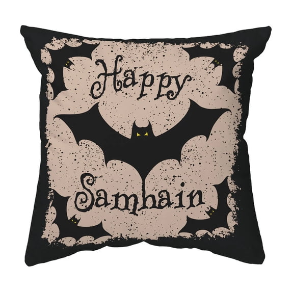 Throw Pillow Happy Samhain Bats
