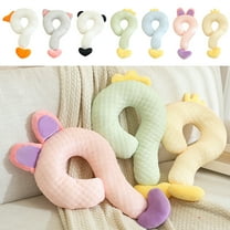 Throw Pillow Ice Silk Cool Feeling Question Mark Shaped Pillow Office Nap Pillow Neck & Head Support Sofa Cushion Car Load Neck Pillow Cute Flocky Gift Pillow for Home Gift for Teens