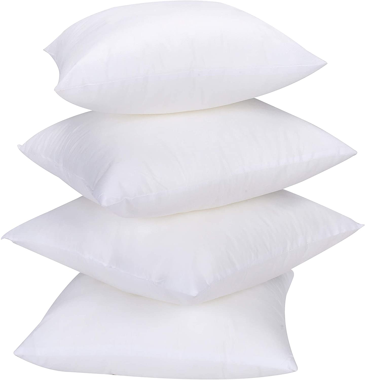 Throw Pillow Insert (12x12 Inches, Set of 4) Decorative Square