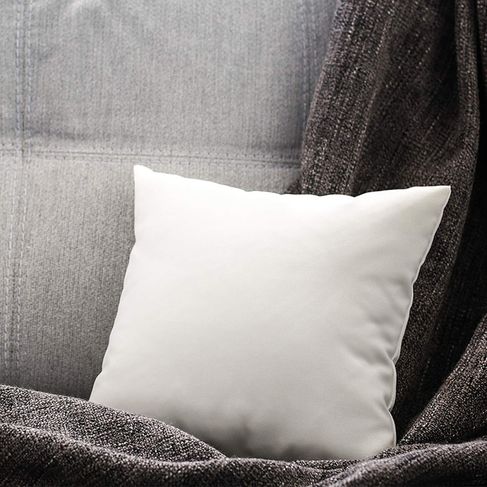 Cozy Throw Pillow Inserts, 18x18 Square Cushion Inner, Soft Fluffy Stuffer, White Decorative