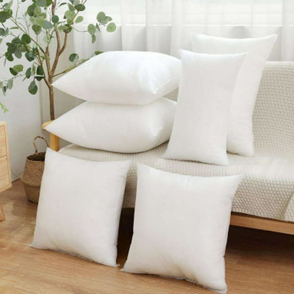 Throw Pillow Inserts, Square Cushion Inner Soft Fluffy Plump Stuffer Cushion Pads White Decorative Pillow Inserts Headboard Cushion Core Non-woven Cloth With Woolen Cloth
