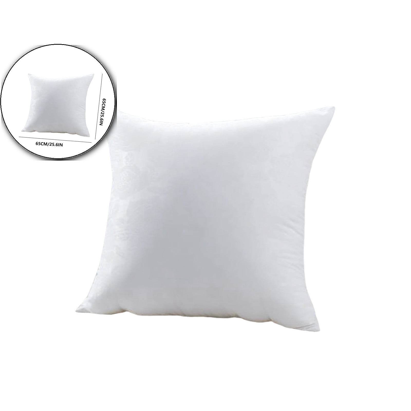 Throw Pillow Inserts, Square Form Decorative Throw Pillow Couch Cushion Stuffer Bed and Couch Pillows Indoor Decorative Pillows 25.6 x 25.6 inches