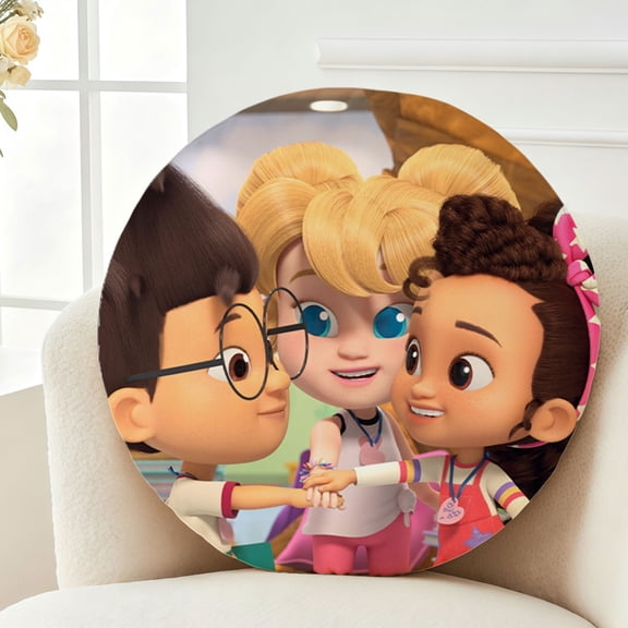 Throw Pillow Kindergarten The Musical Plush Decor Gift Decorative Fluffy Stuffy Round Birthday 13.8in
